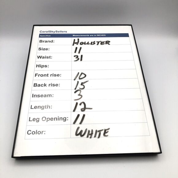 Hollister Womens Cut Off Jean Shorts Size 11 Waist 31 White Denim Distressed - Picture 3 of 10